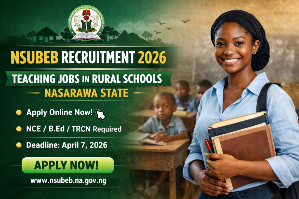 NSUBEB Recruitment 2026