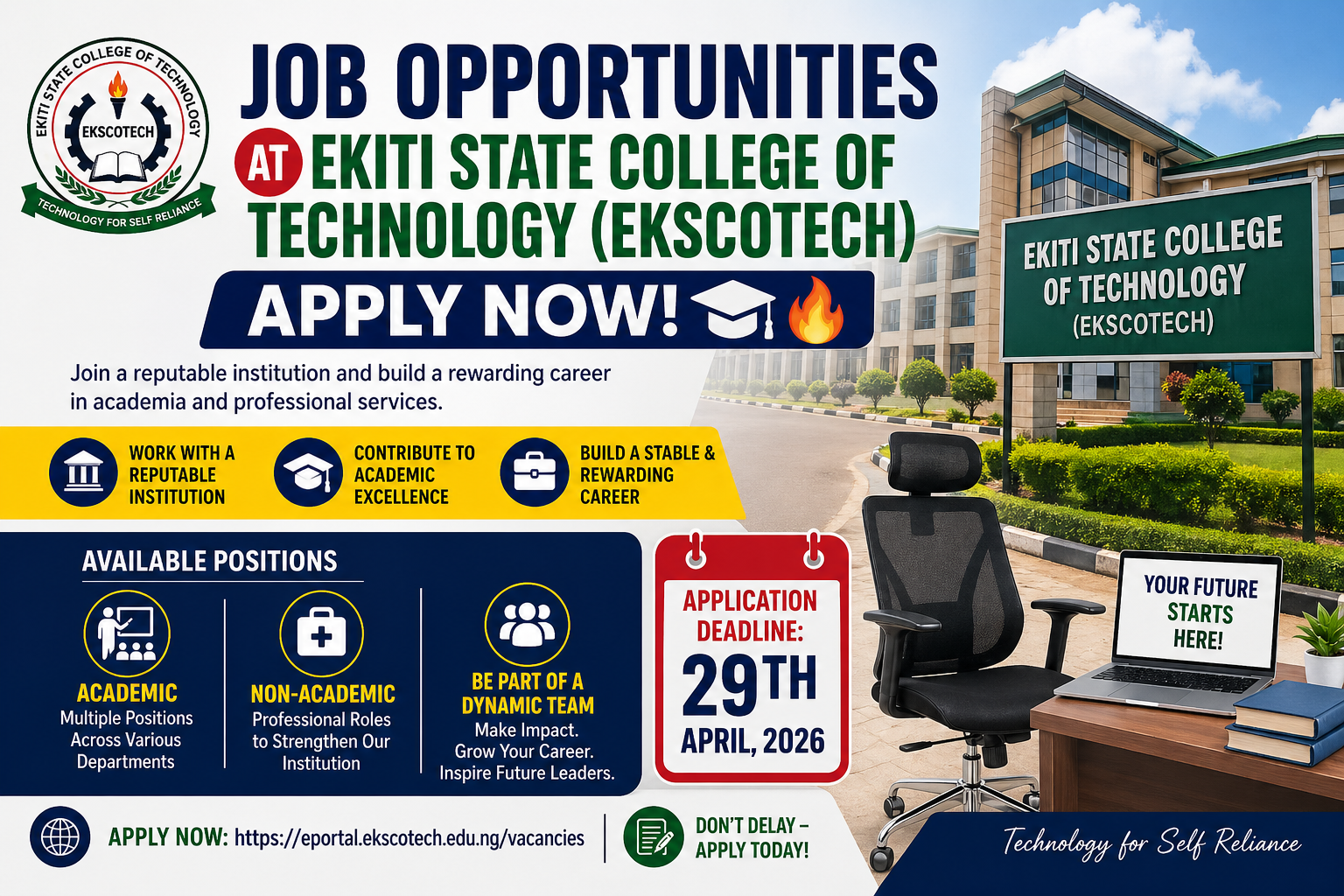 EKSCOTECH Recruitment 2026