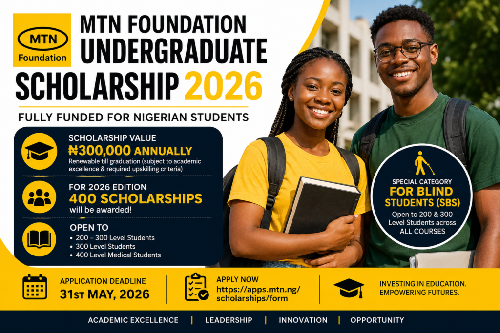 MTN Foundation Undergraduate Scholarship