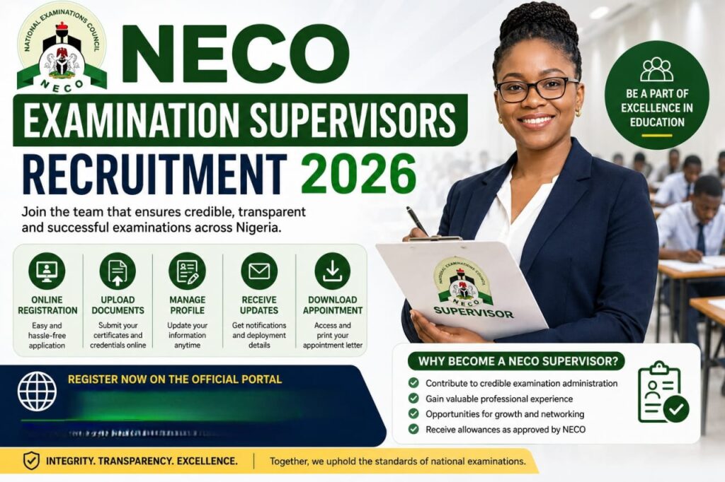 NECO Examination Supervisors Recruitment