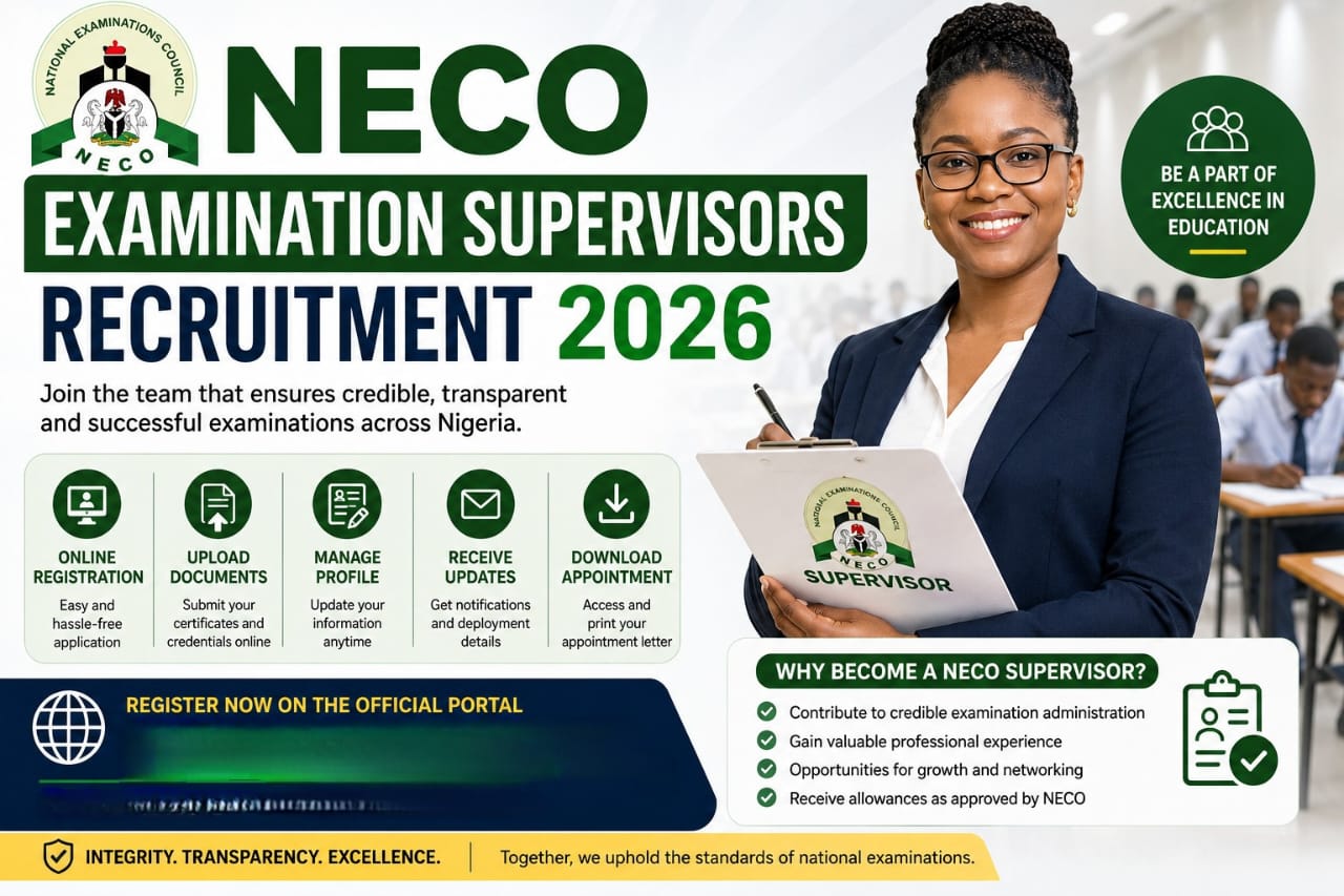 NECO Examination Supervisors Recruitment