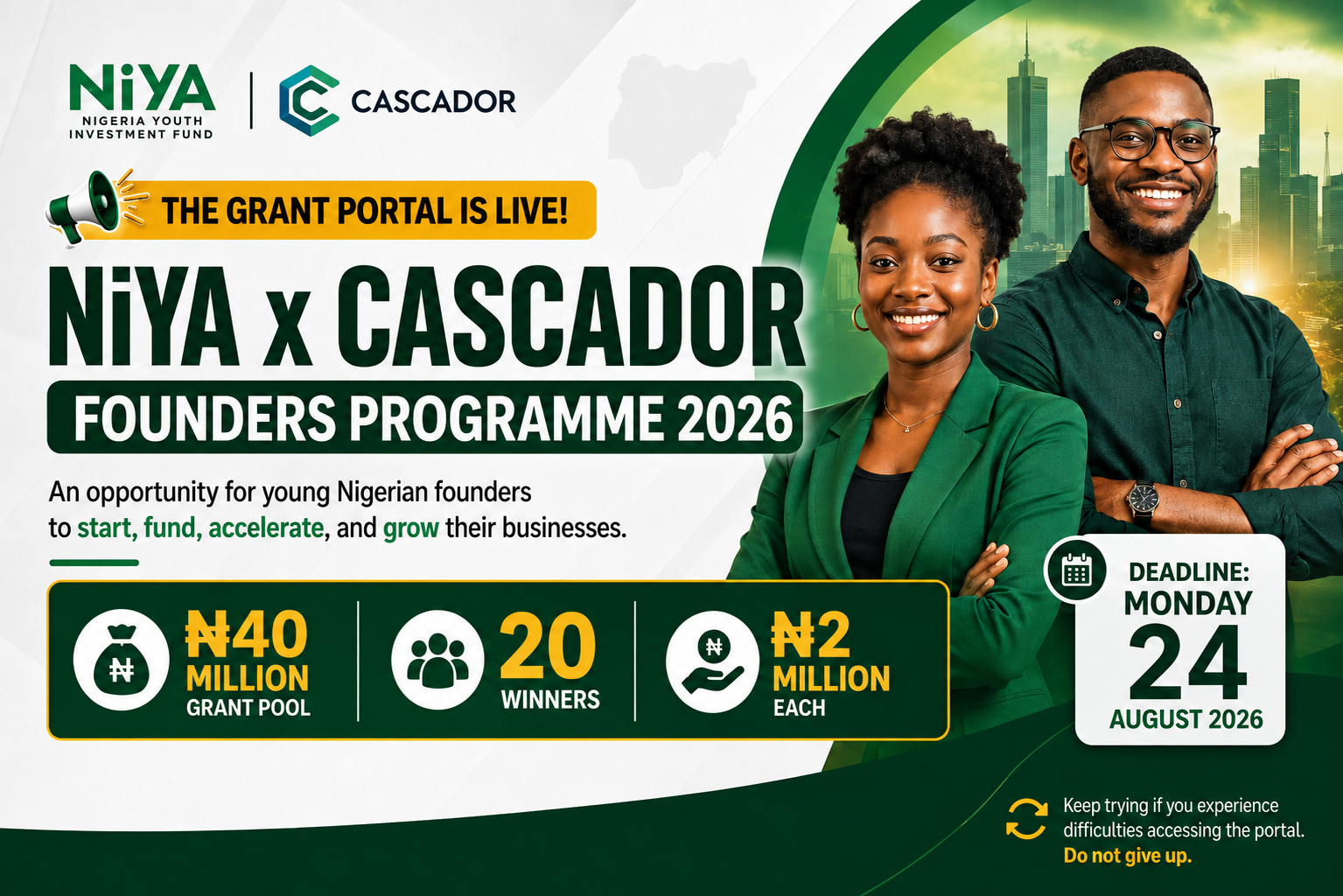 NiYA x Cascador Founders Programme 2026